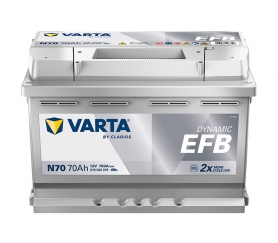 Varta Dynamic EFB 70Ah, 12V, N70